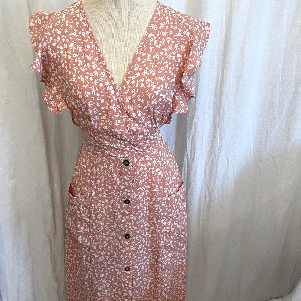Cottagecore floral print dress size small